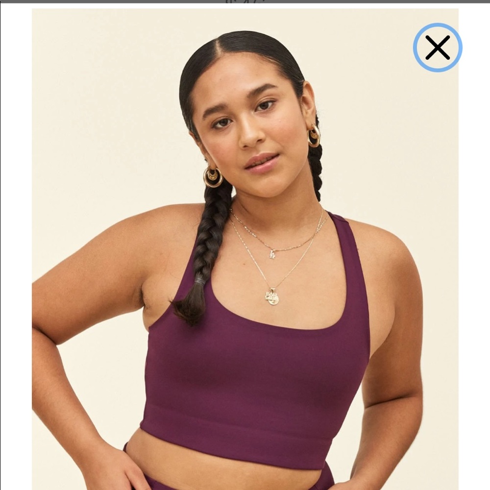 Girlfriend collective Paloma bra in Plum